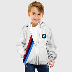 Куртка с капюшоном детская BMW brend geometry sport, цвет: 3D-белый — фото 2