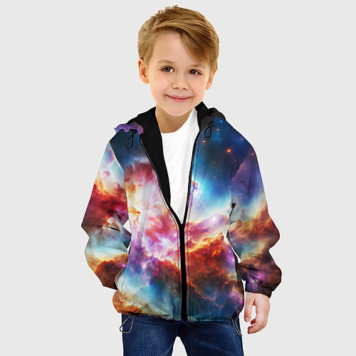 Детская куртка The cosmic nebula / 3D-Черный – фото 4