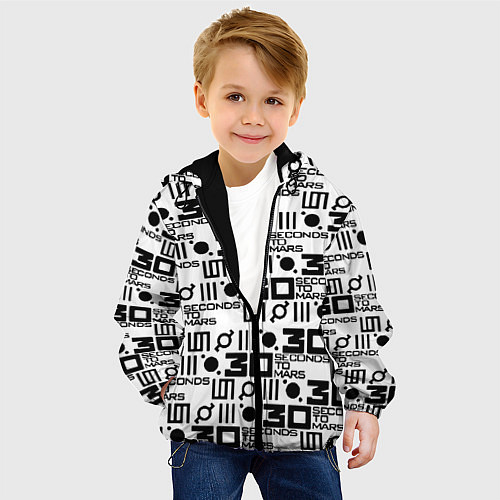 Детская куртка Thirty Seconds to Mars pattern rock / 3D-Черный – фото 4