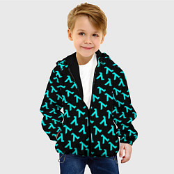 Куртка с капюшоном детская Half life pattern freeman valve, цвет: 3D-черный — фото 2