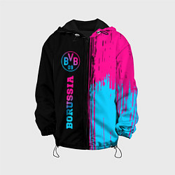 Куртка с капюшоном детская Borussia - neon gradient по-вертикали, цвет: 3D-черный