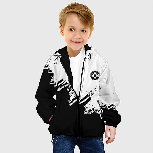 Детская куртка Borussia sport краски / 3D-Черный – фото 4