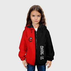Куртка с капюшоном детская Among us mobile game, цвет: 3D-черный — фото 2