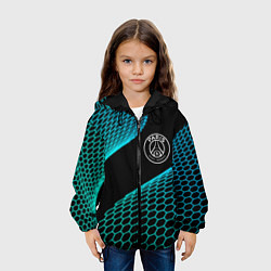 Куртка с капюшоном детская PSG football net, цвет: 3D-черный — фото 2