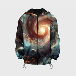 Детская куртка Далёкая неоновая галактика - нейросеть