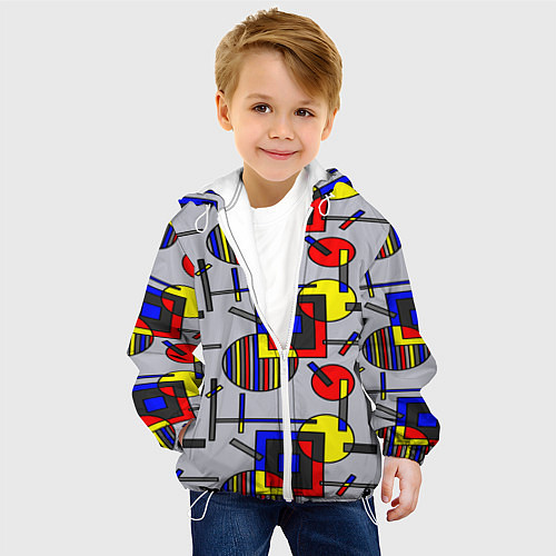 Детская куртка Rectangular abstraction / 3D-Белый – фото 4