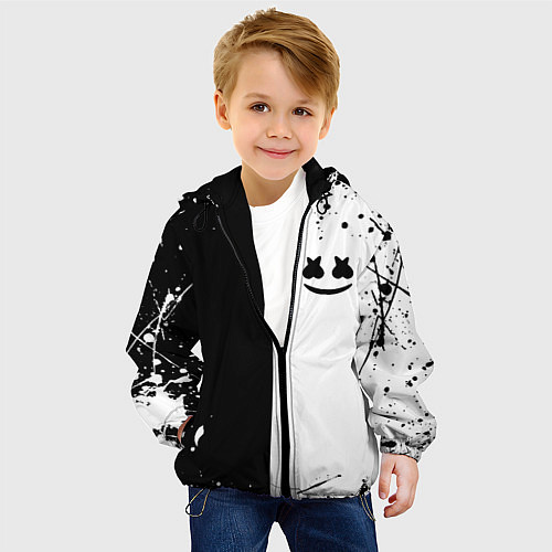 Детская куртка Marshmello краски музыка / 3D-Черный – фото 4