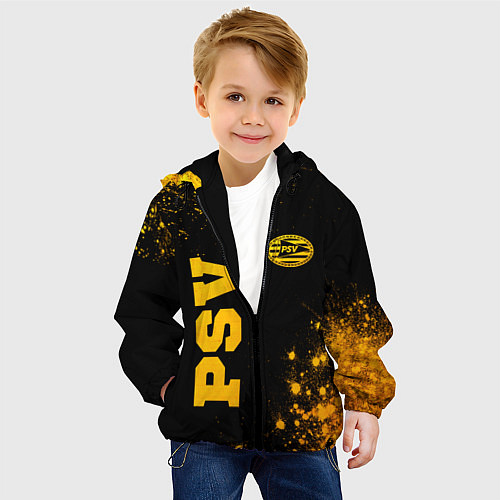 Детская куртка PSV - gold gradient вертикально / 3D-Черный – фото 4