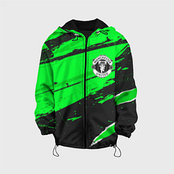 Куртка с капюшоном детская Manchester United sport green, цвет: 3D-черный