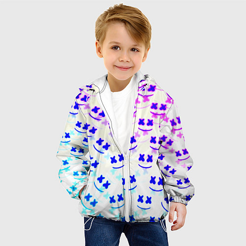 Детская куртка Marshmello pattern neon / 3D-Белый – фото 4