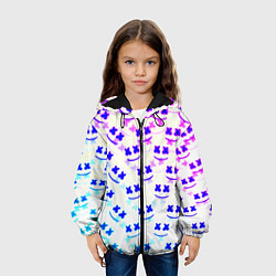 Куртка с капюшоном детская Marshmello pattern neon, цвет: 3D-черный — фото 2