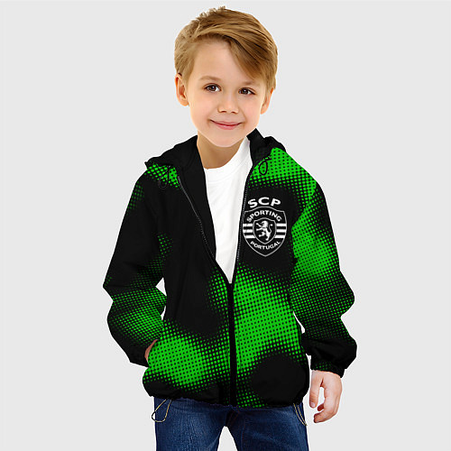 Детская куртка Sporting sport halftone / 3D-Черный – фото 4