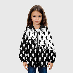 Куртка с капюшоном детская Billie Eilish pattern black, цвет: 3D-черный — фото 2