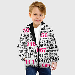 Куртка с капюшоном детская Игра в кальмара паттерн чисел, цвет: 3D-черный — фото 2