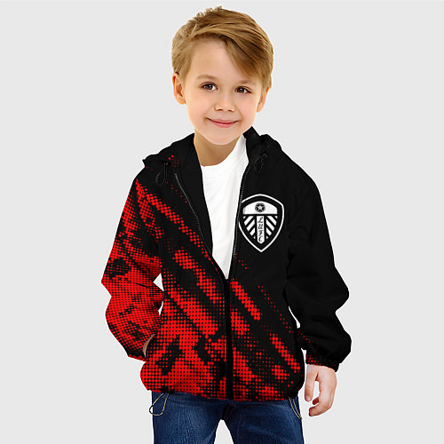 Детская куртка Leeds United sport grunge / 3D-Черный – фото 4