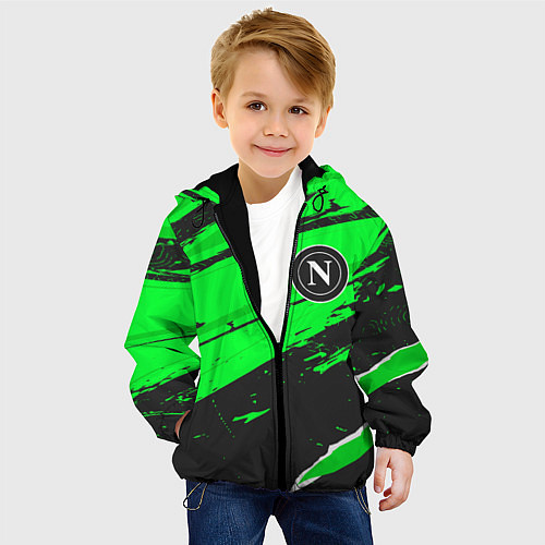 Детская куртка Napoli sport green / 3D-Черный – фото 4