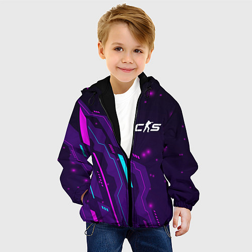 Детская куртка Counter-Strike 2 neon gaming / 3D-Черный – фото 4