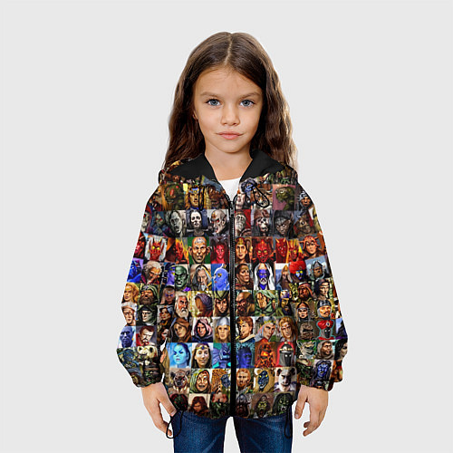 Детская куртка Портреты всех героев / 3D-Черный – фото 3