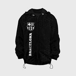 Куртка с капюшоном детская Barcelona sport на темном фоне по-вертикали, цвет: 3D-черный