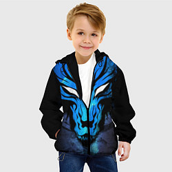 Куртка с капюшоном детская Genshin Impact - Волк Севера, цвет: 3D-черный — фото 2