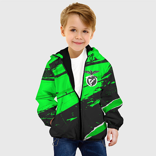 Детская куртка Benfica sport green / 3D-Черный – фото 4