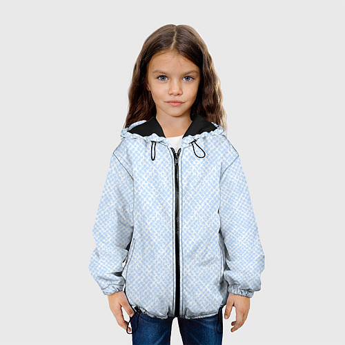 Детская куртка Паттерн бело-голубой / 3D-Черный – фото 3