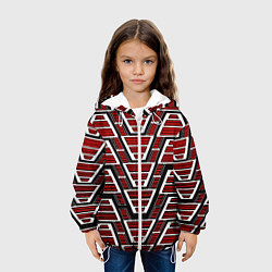 Куртка с капюшоном детская Техно броня красная, цвет: 3D-белый — фото 2