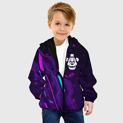 Детская куртка FNAF neon gaming / 3D-Черный – фото 4