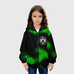 Куртка с капюшоном детская Borussia sport halftone, цвет: 3D-черный — фото 2