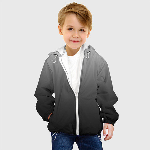 Детская куртка От серого к черному оттенки серого / 3D-Белый – фото 4