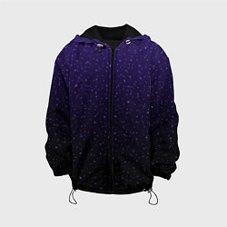 Куртка с капюшоном детская Градиент ночной фиолетово-чёрный, цвет: 3D-черный