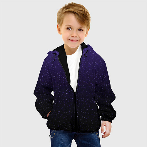 Детская куртка Градиент ночной фиолетово-чёрный / 3D-Черный – фото 4