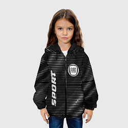 Куртка с капюшоном детская Fiat sport metal, цвет: 3D-черный — фото 2