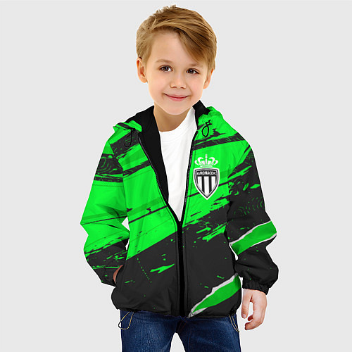 Детская куртка Monaco sport green / 3D-Черный – фото 4