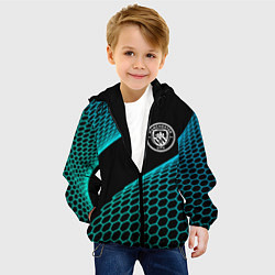 Куртка с капюшоном детская Manchester City football net, цвет: 3D-черный — фото 2