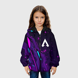 Куртка с капюшоном детская Apex Legends neon gaming, цвет: 3D-черный — фото 2