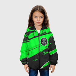 Куртка с капюшоном детская PSG sport green, цвет: 3D-черный — фото 2