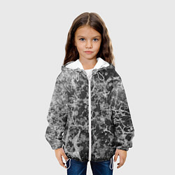 Куртка с капюшоном детская Абстракция - серый антрацит, цвет: 3D-белый — фото 2