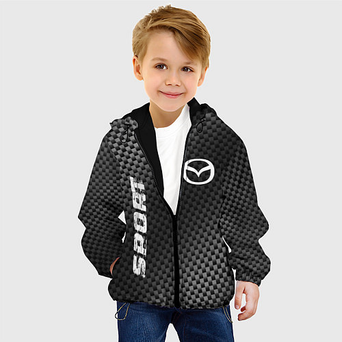 Детская куртка Mazda sport carbon / 3D-Черный – фото 4