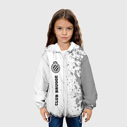 Куртка с капюшоном детская Club Brugge sport на светлом фоне по-вертикали, цвет: 3D-белый — фото 2