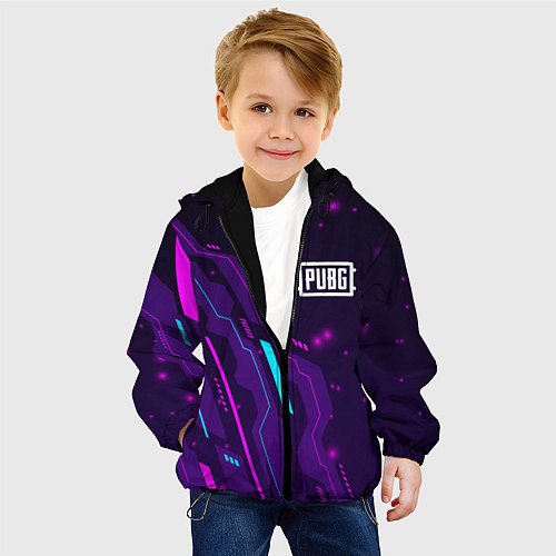 Детская куртка PUBG neon gaming / 3D-Черный – фото 4