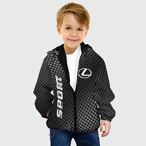 Детская куртка Lexus sport carbon / 3D-Черный – фото 4