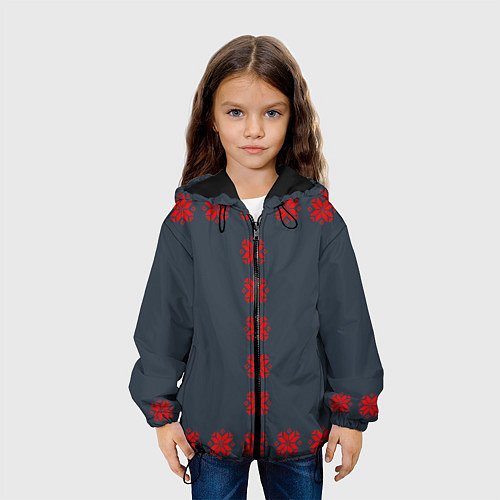 Детская куртка Этно - темный / 3D-Черный – фото 3