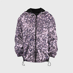 Куртка с капюшоном детская Сине-розовый текстура камень, цвет: 3D-черный