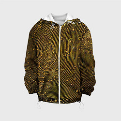 Куртка с капюшоном детская Золотые камушки, цвет: 3D-белый