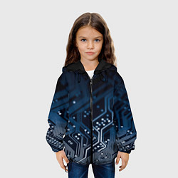 Куртка с капюшоном детская Дорожки платы, цвет: 3D-черный — фото 2