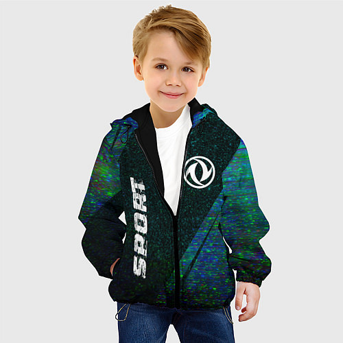 Детская куртка Dongfeng sport glitch blue / 3D-Черный – фото 4