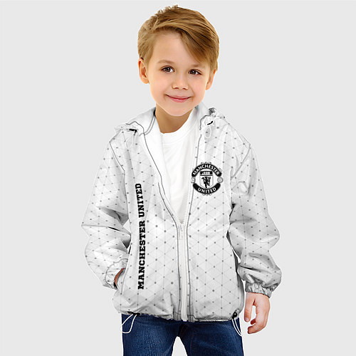 Детская куртка Manchester United sport на светлом фоне вертикальн / 3D-Белый – фото 4