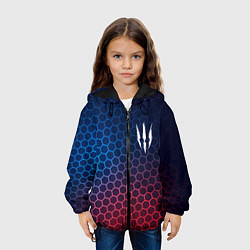 Куртка с капюшоном детская The Witcher неоновые соты, цвет: 3D-черный — фото 2