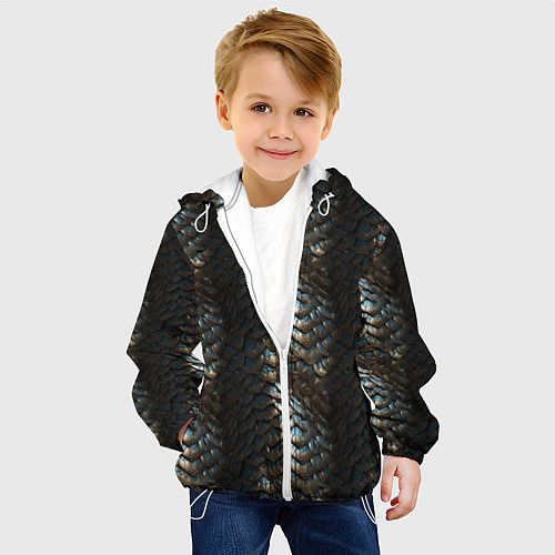 Детская куртка Классическая старая броня текстура / 3D-Белый – фото 4